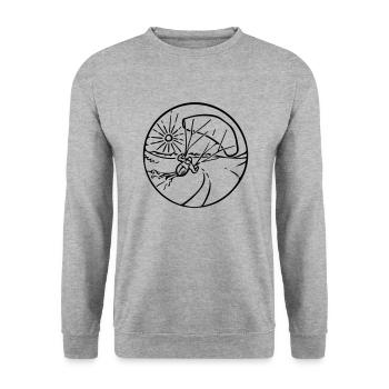 Speedriding Skiing Flying Winter - Unisex Sweatshirt - salt & pepper - Front - Alina (178cm) & Michal (187cm)