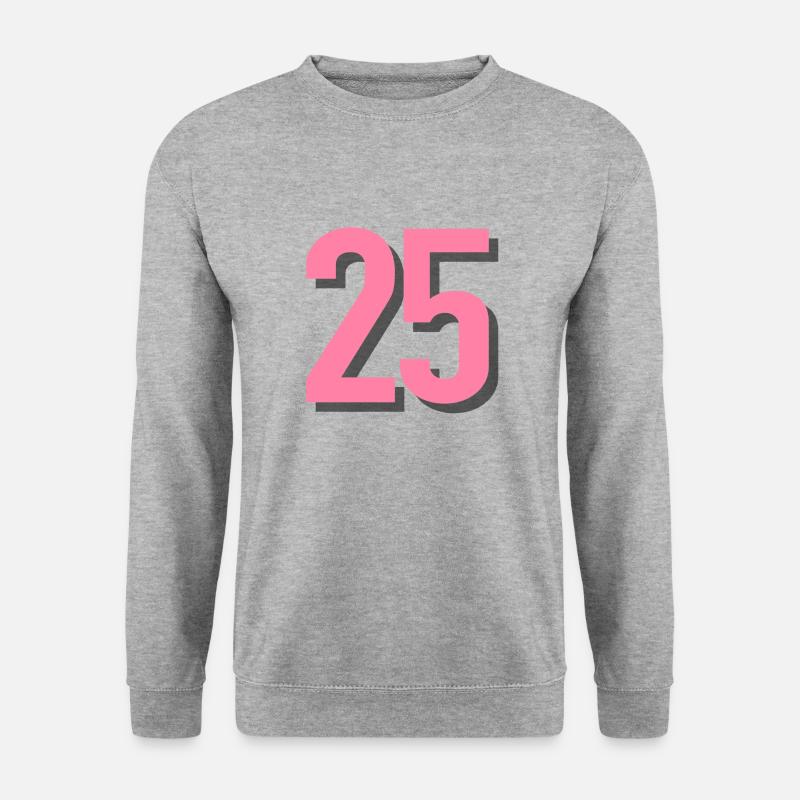 25 - Unisex Pullover - Weißgrau meliert