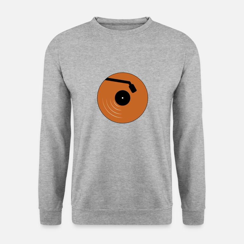 Schallplatte - Unisex Pullover - Weißgrau meliert