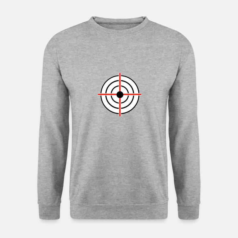 Zielscheibe - Unisex Pullover - Weißgrau meliert