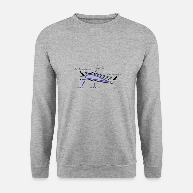 Gleitschirm Paragliding Berge Vintage Aerodynamik - Unisex Pullover - Weißgrau meliert