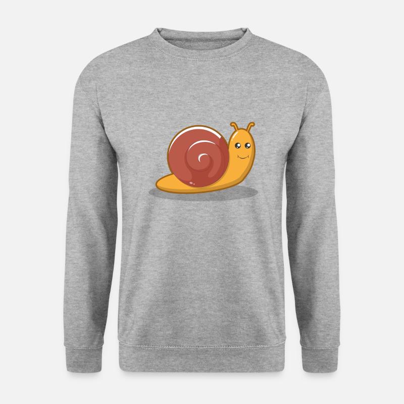 Schnecke - Unisex Pullover - Weißgrau meliert