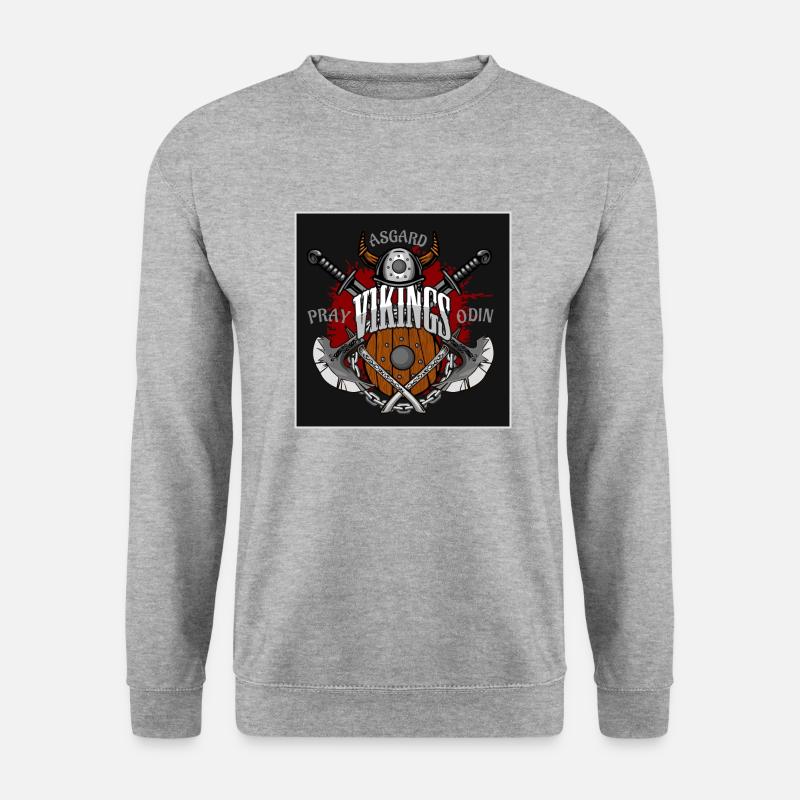 Asgard-Wikinger - Unisex Pullover - Weißgrau meliert