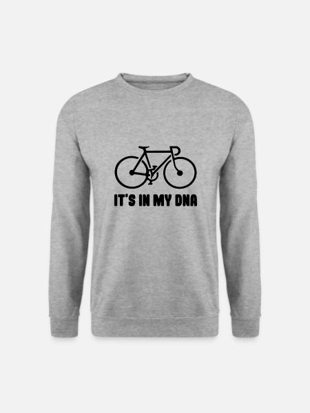 It's in my dna Fahrrad Radfahrer Geschenk - Unisex Pullover - Weißgrau meliert
