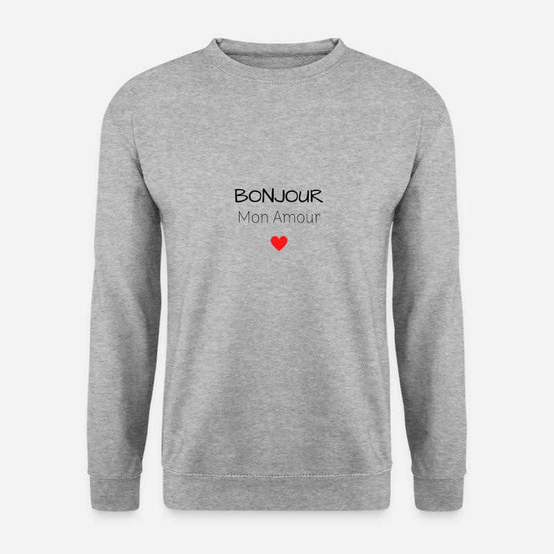 Hallo mein Liebling - Unisex Pullover - Weißgrau meliert