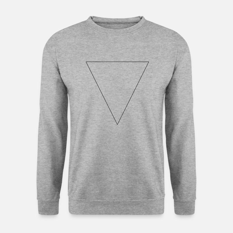 Simples Dreieck, minimalistisch, einfach, schön! - Unisex Pullover - Weißgrau meliert