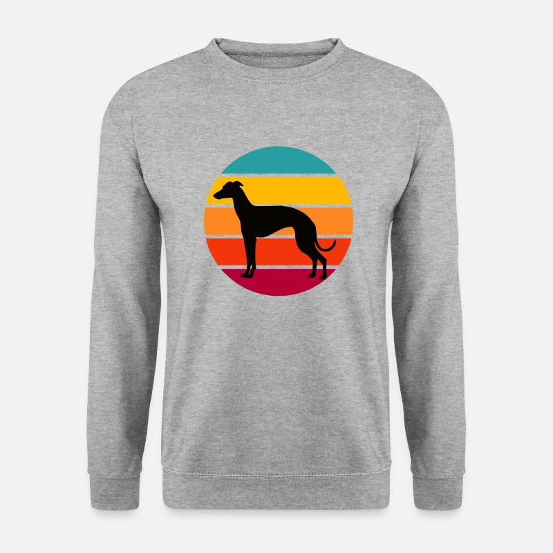 Greyhound rétro de coucher du soleil - Sweat-shirt Unisexe - gris chiné