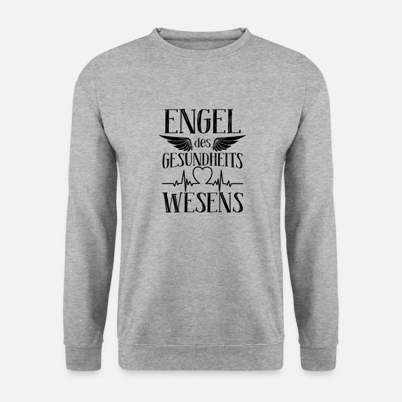 Engel puls Krankenschwester Krankenhaus Arzt - Unisex Pullover - Weißgrau meliert
