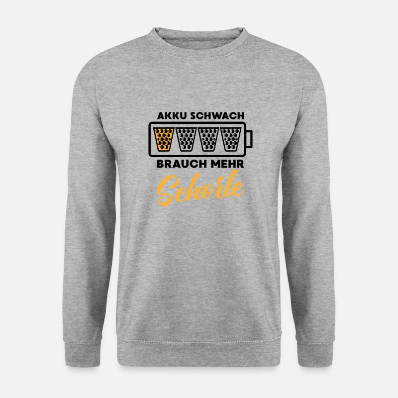 Schorle Pfälzer Riesling Weinfest - Unisex Pullover - Weißgrau meliert