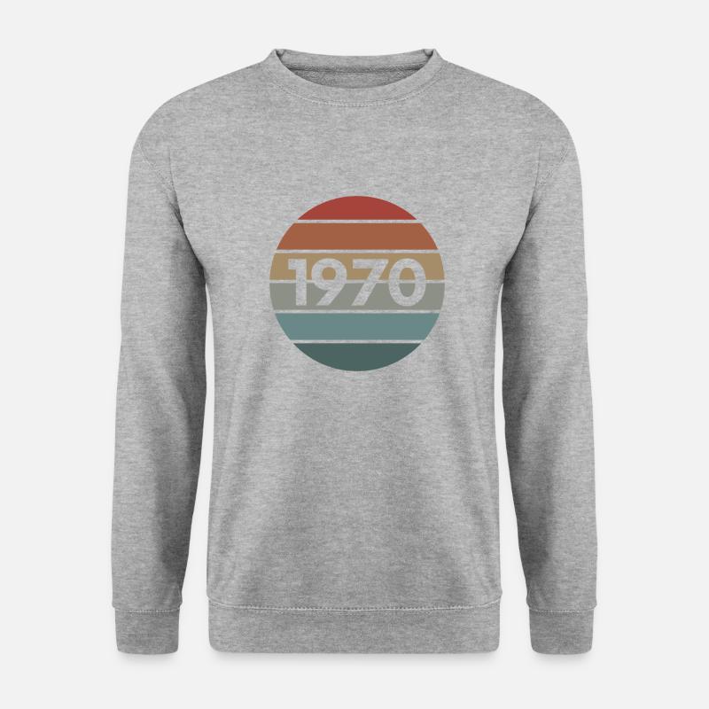 1970 - Unisex Pullover - Weißgrau meliert