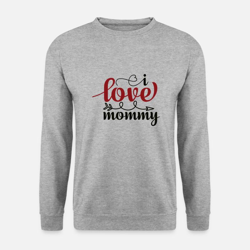 Ich liebe Mama - Unisex Pullover - Weißgrau meliert