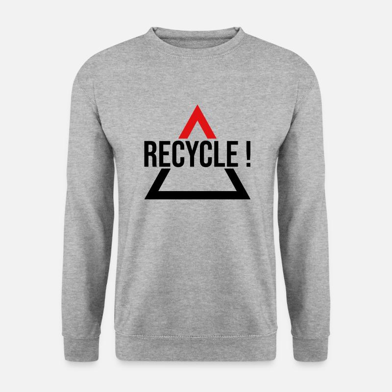 - Recyceln! - Unisex Pullover - Weißgrau meliert