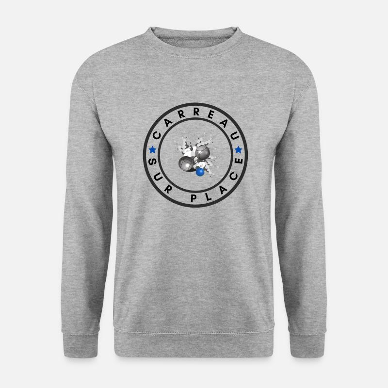 Boule Logo Carreau sur place in blau - Unisex Pullover - Weißgrau meliert