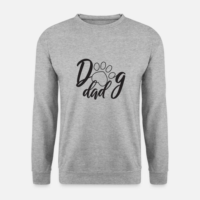 Dog Dad - Unisex Pullover - Weißgrau meliert