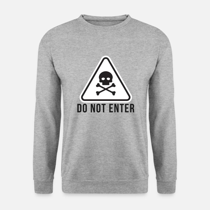 Achtung - Unisex Pullover - Weißgrau meliert
