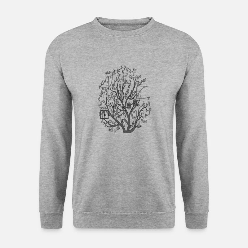 Mathebaum - Unisex Pullover - Weißgrau meliert