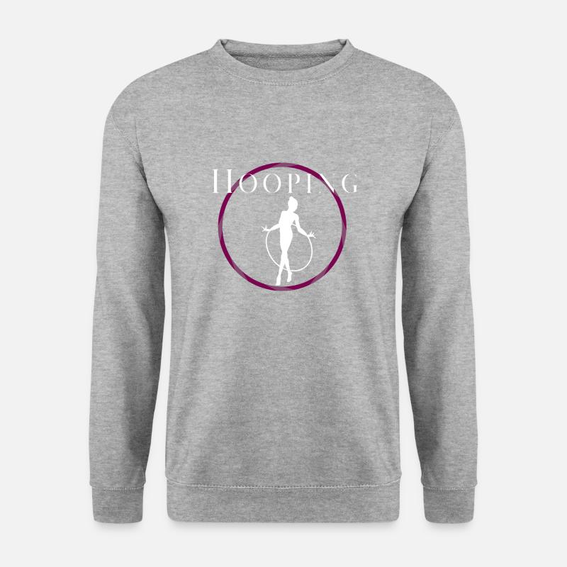 Hooping rosa - Unisex Pullover - Weißgrau meliert