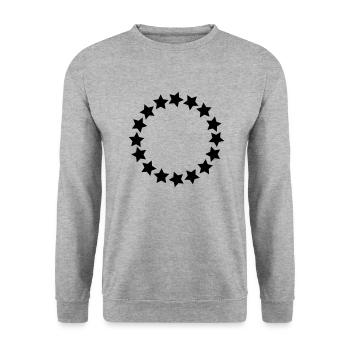 Cercle des étoiles toutes les couleurs - Sweat-shirt Unisexe - gris chiné - Devant - Alina (178cm) & Michal (187cm)