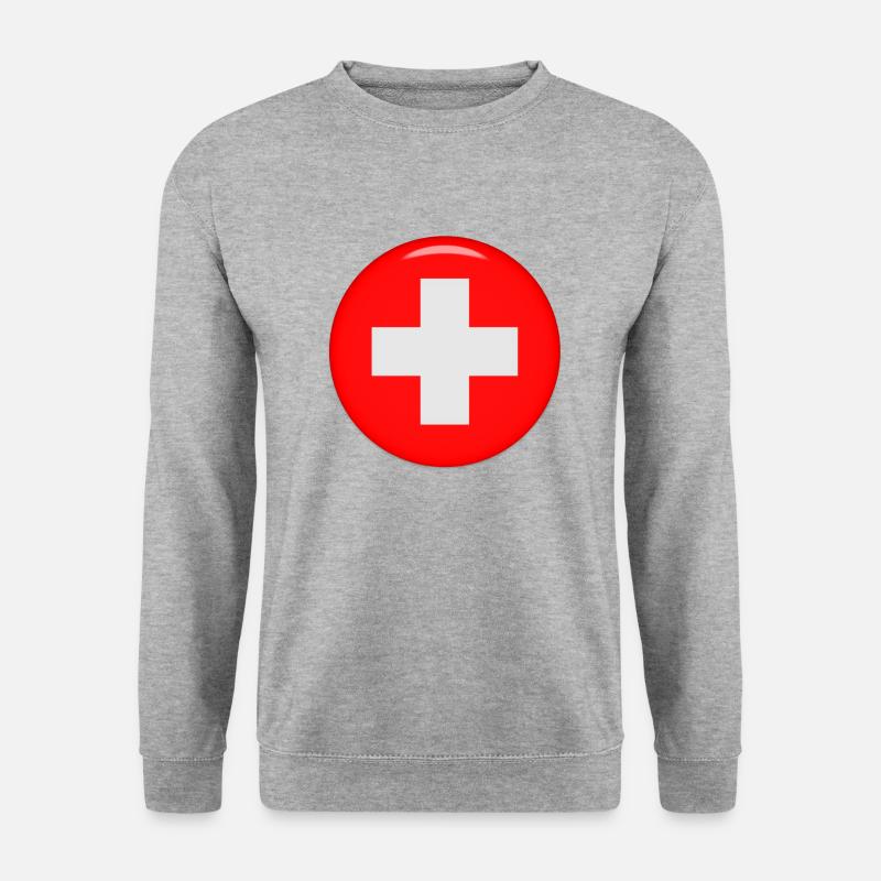 Switzerland - Unisex Pullover - Weißgrau meliert