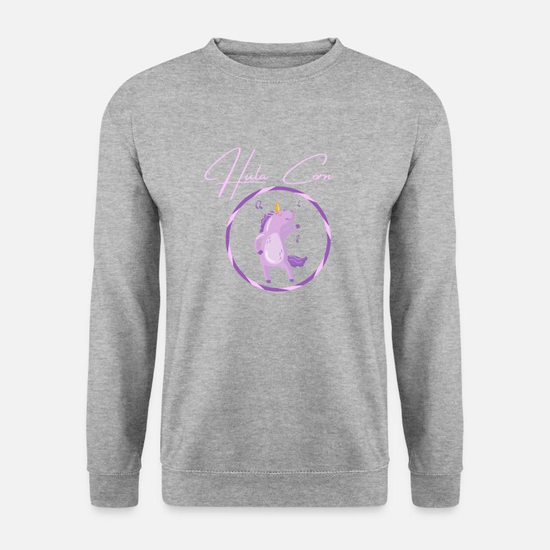 Hula Corn Lila - Unisex Pullover - Weißgrau meliert