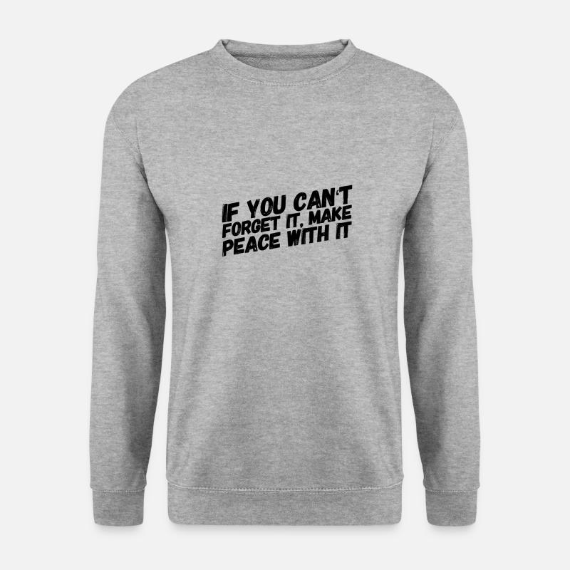 mach deinen Frieden damit - Unisex Pullover - Weißgrau meliert