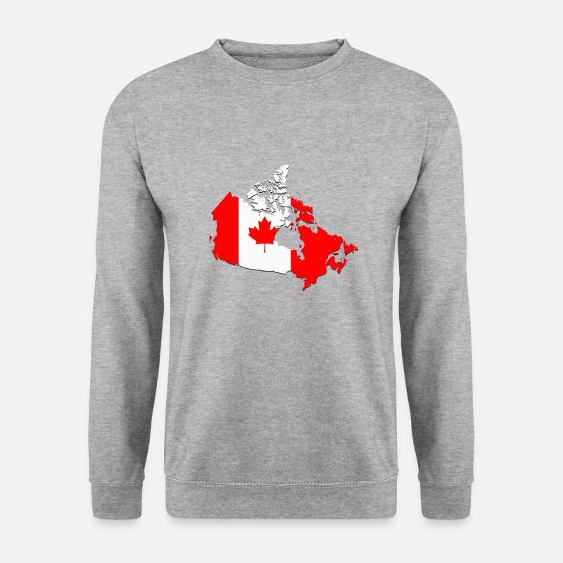Kanada - Unisex Pullover - Weißgrau meliert