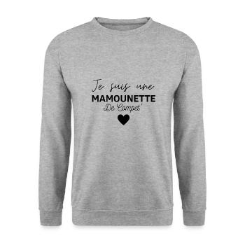 je suis une mamounette de compet humour maman - Sweat-shirt Unisexe - gris chiné - Devant - Alina (178cm) & Michal (187cm)