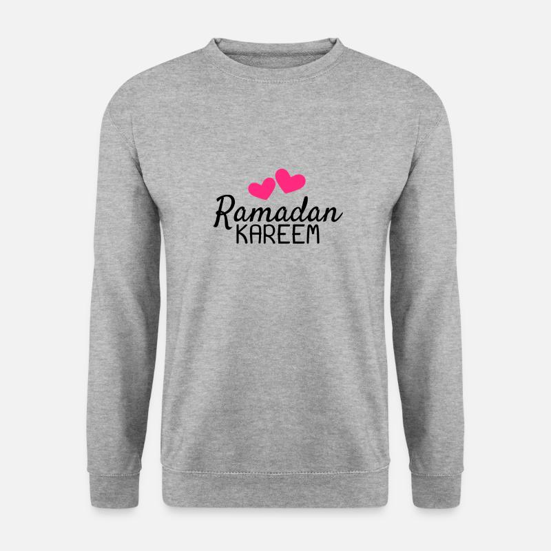 Ramadan Kareem Fest Liebe Ramadan - Unisex Pullover - Weißgrau meliert