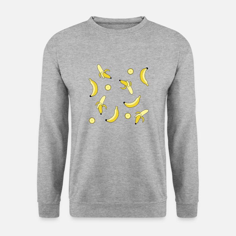 delicious appetizing banana pattern - Unisex Sweatshirt - salt & pepper