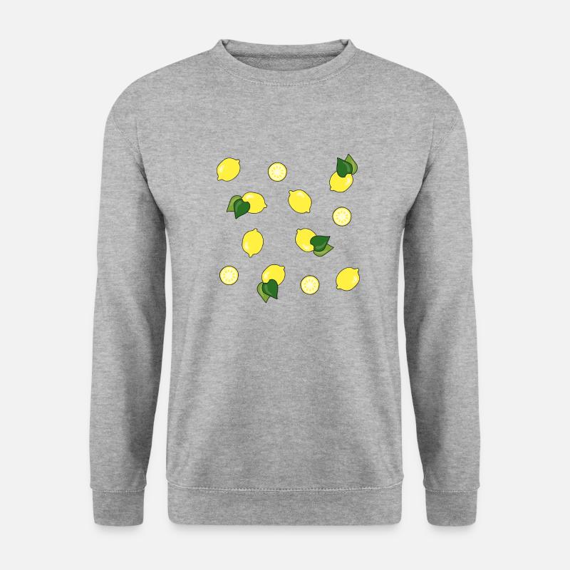 summery fresh lemon pattern - Unisex Sweatshirt - salt & pepper