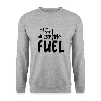 Lehrer Schule lustige Zitate - Unisex Pullover - Weißgrau meliert - Vorne - Alina (178cm) & Michal (187cm)