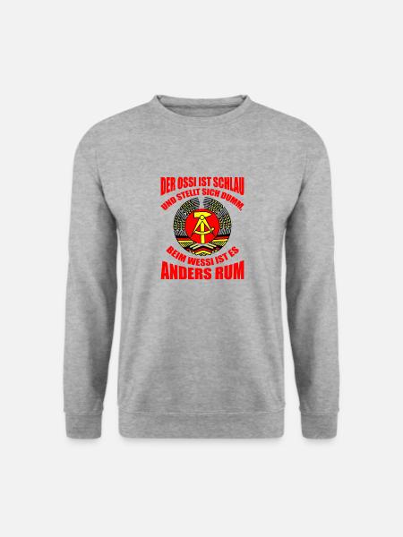 Ossi Ostdeutschland Geschenk DDR - Unisex Pullover - Weißgrau meliert