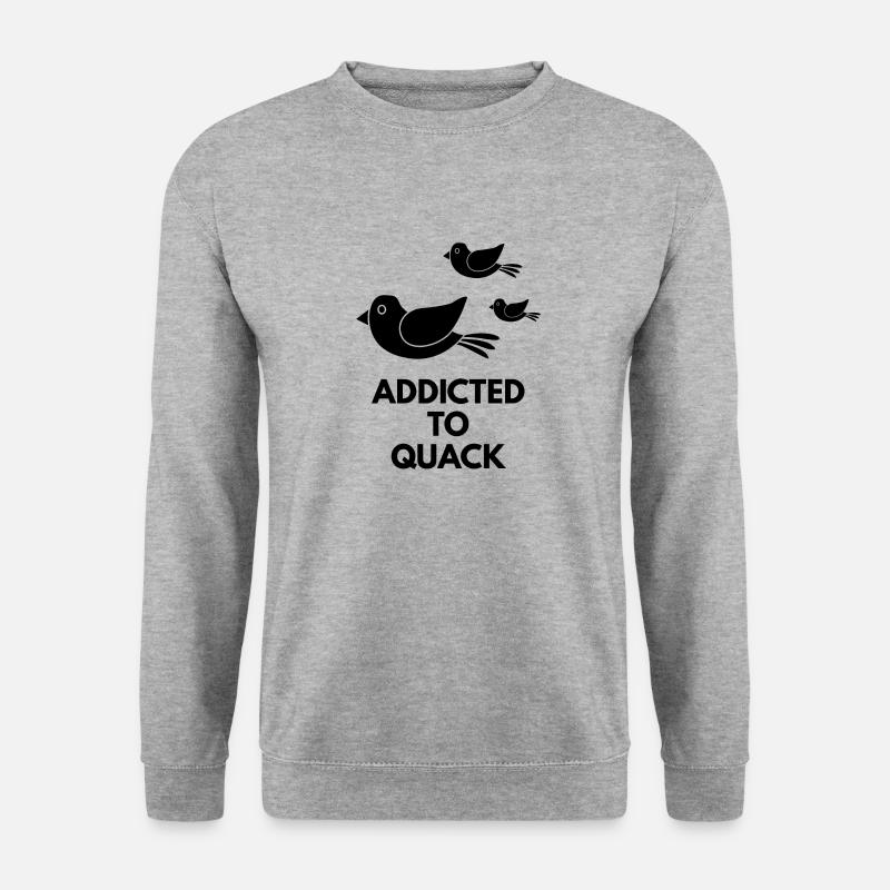 Addicted To Quack - Unisex Pullover - Weißgrau meliert
