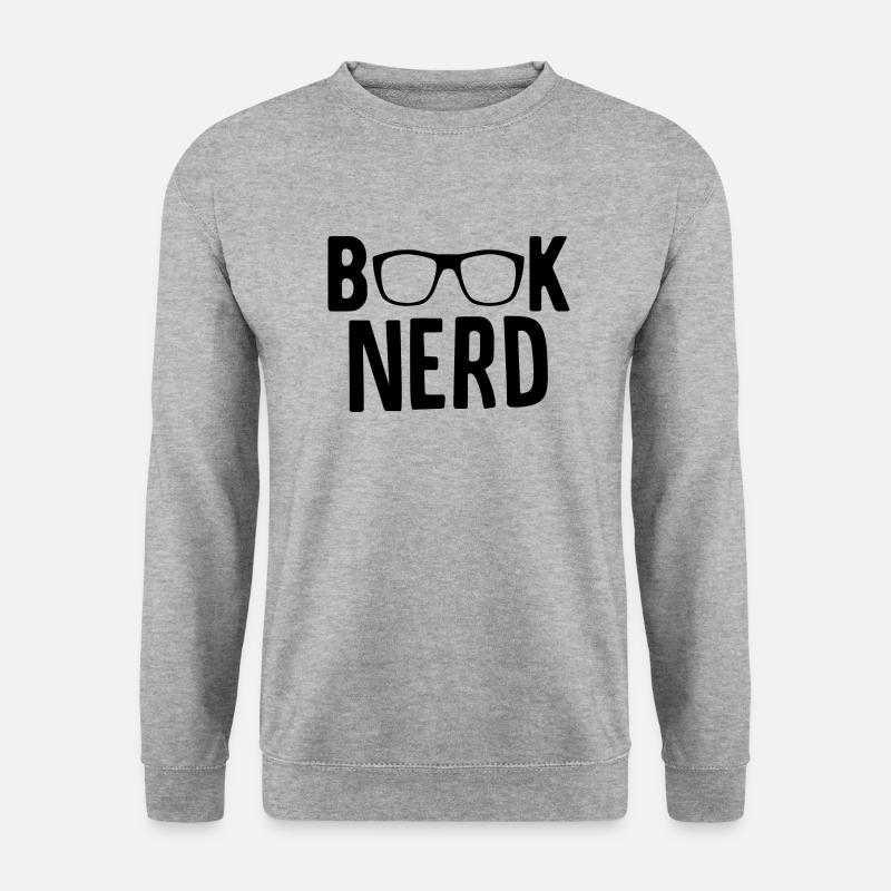 Buch Nerd - Unisex Pullover - Weißgrau meliert