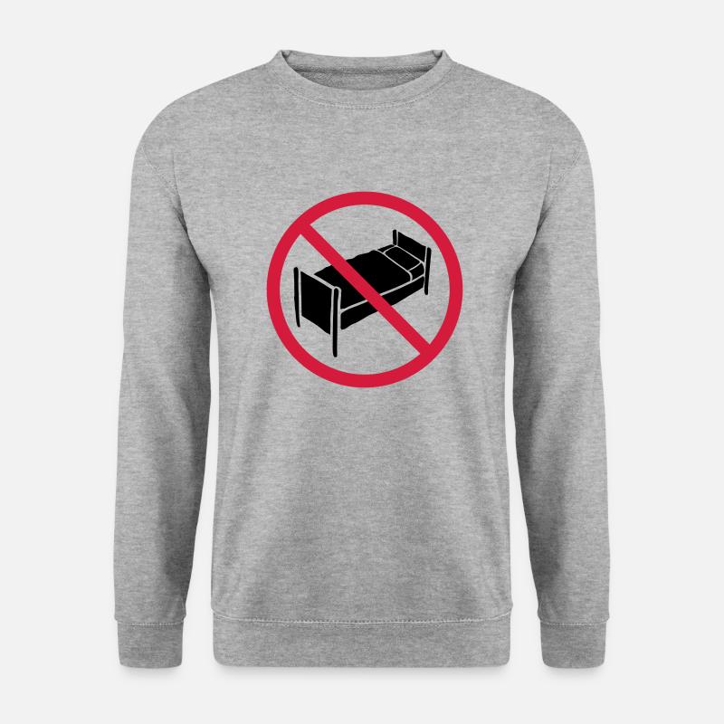 Kein Bett Zone - Unisex Pullover - Weißgrau meliert