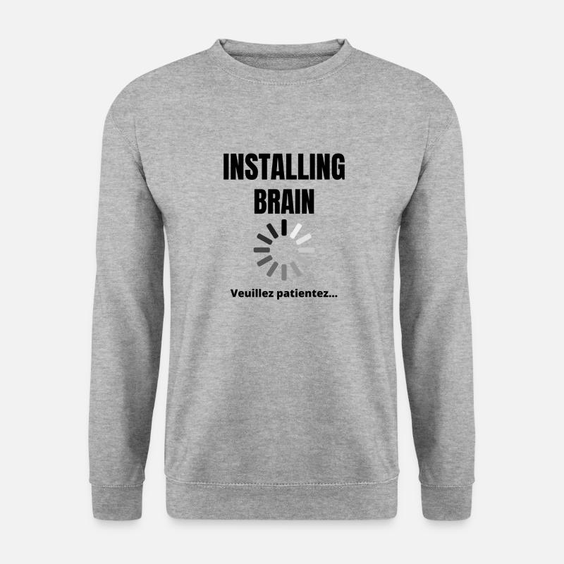 Installing brain - Unisex Sweatshirt - salt & pepper