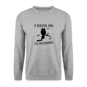 J'PIEUTE PAS J'AI PAS SOMMEIL ! - Sweat-shirt Unisexe - gris chiné - Devant - Alina (178cm) & Michal (187cm)