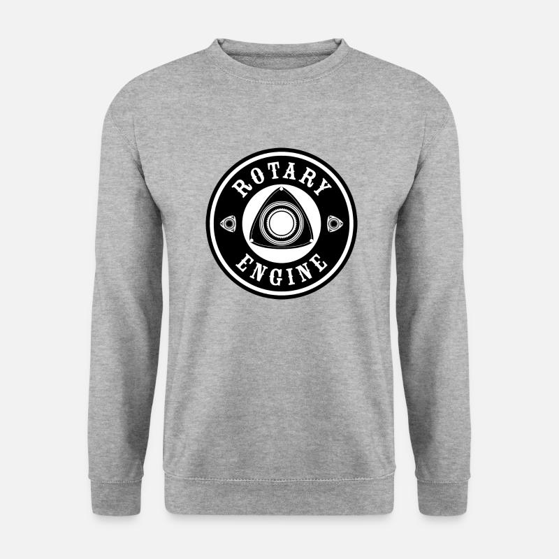 Rotary Engine - Schwarz - Unisex Pullover - Weißgrau meliert