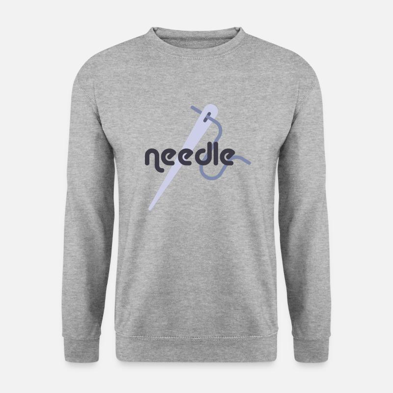 Needle - Unisex Pullover - Weißgrau meliert