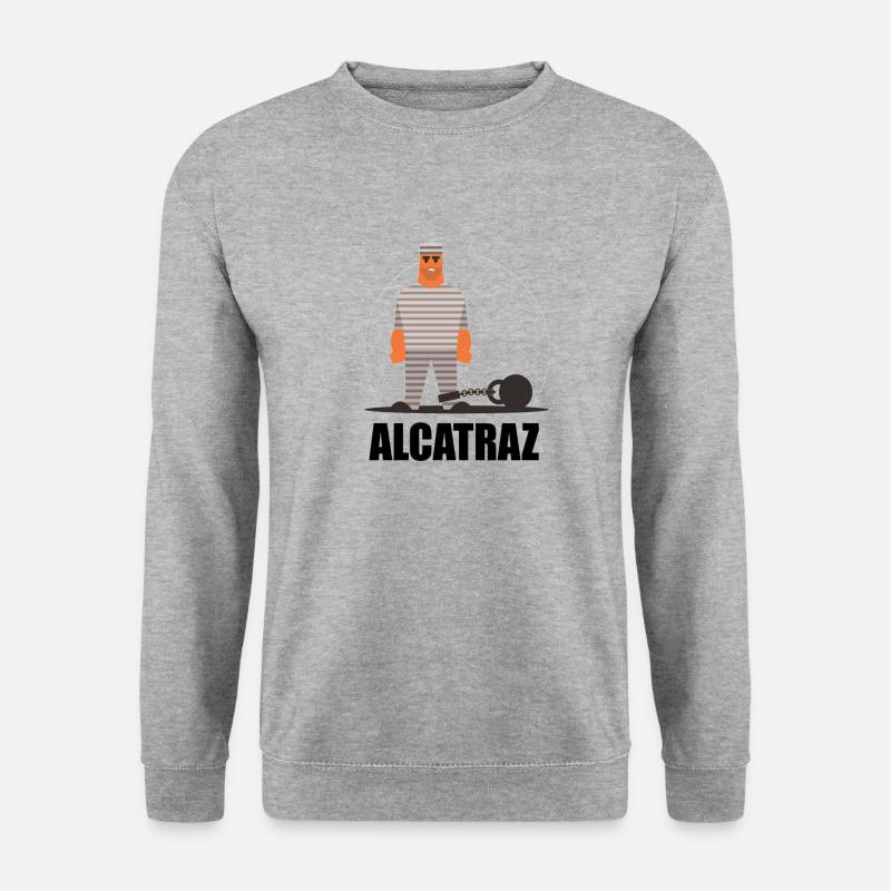 Alcatraz - Unisex Pullover - Weißgrau meliert