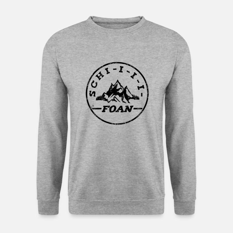 Schifoan - Ski Schi Berge - weiße Edition - Unisex Pullover - Weißgrau meliert