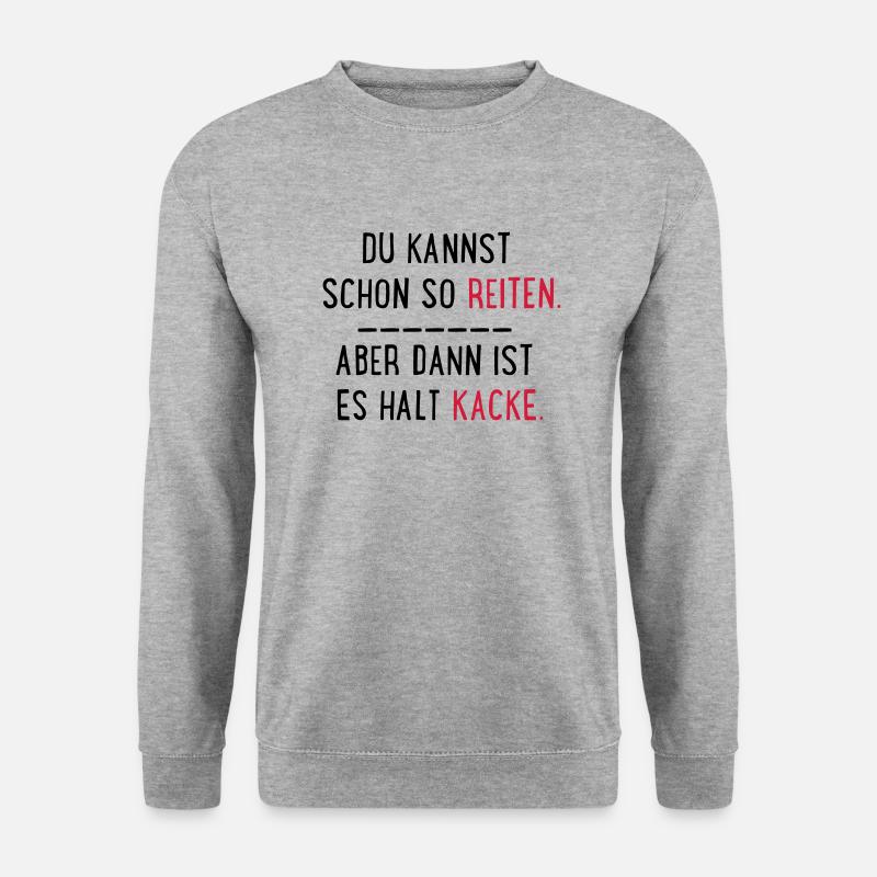 kacke reiten - Unisex Pullover - Weißgrau meliert