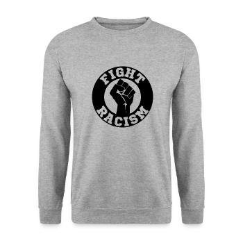 Fight racism gift tolerance human rights - Unisex Sweatshirt - salt & pepper - Front - Alina (178cm) & Michal (187cm)