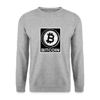 BItcoin - Sweat-shirt Unisexe - gris chiné - Devant - Alina (178cm) & Michal (187cm)