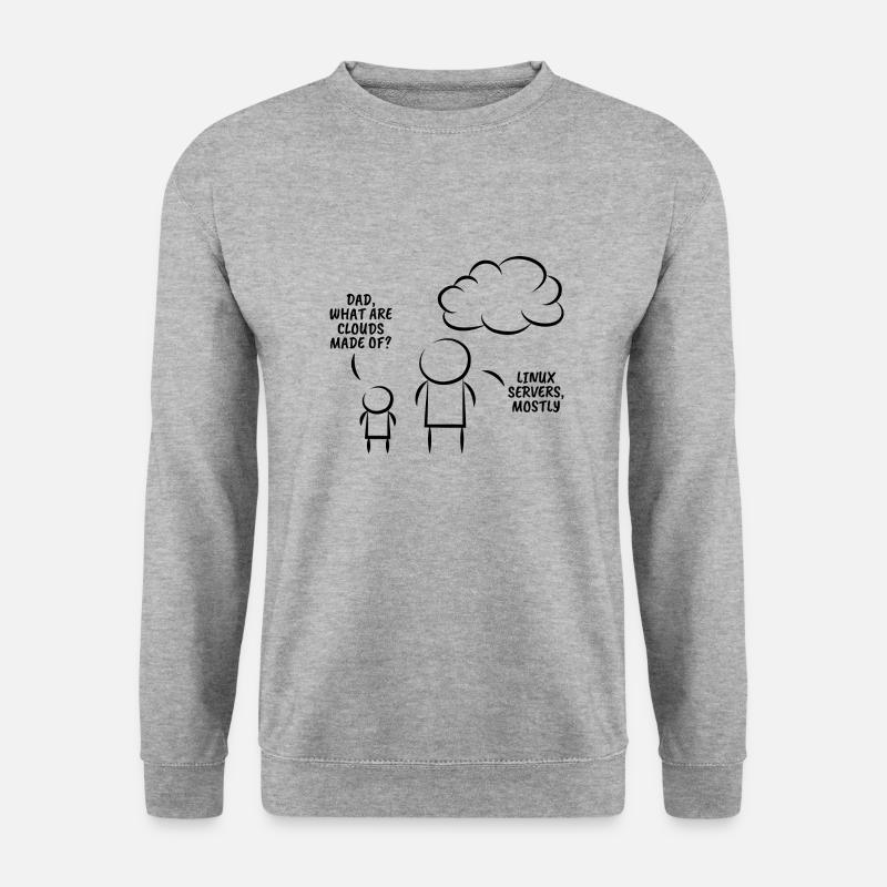 Linux servers Programming Informatic Geschenk - Unisex Pullover - Weißgrau meliert