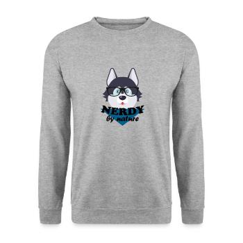 Nerdy Par Nature Husky - Sweat-shirt Unisexe - gris chiné - Devant - Alina (178cm) & Michal (187cm)