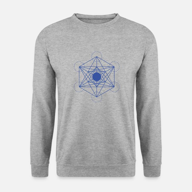 Heilige Geometrie - Unisex Pullover - Weißgrau meliert