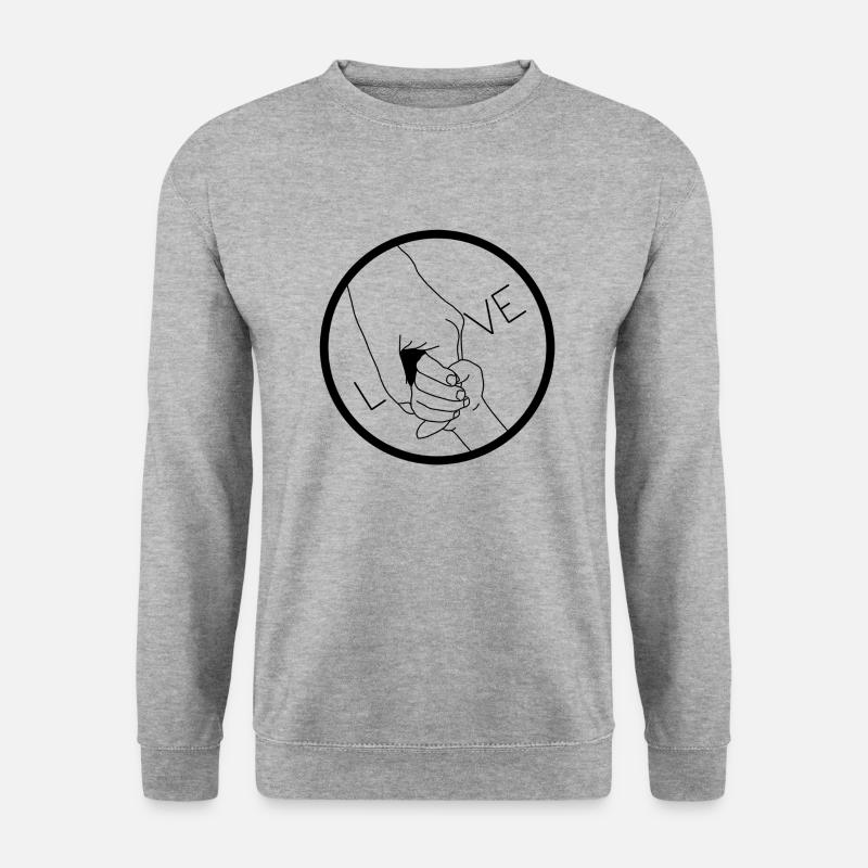 Love - Unisex Pullover - Weißgrau meliert