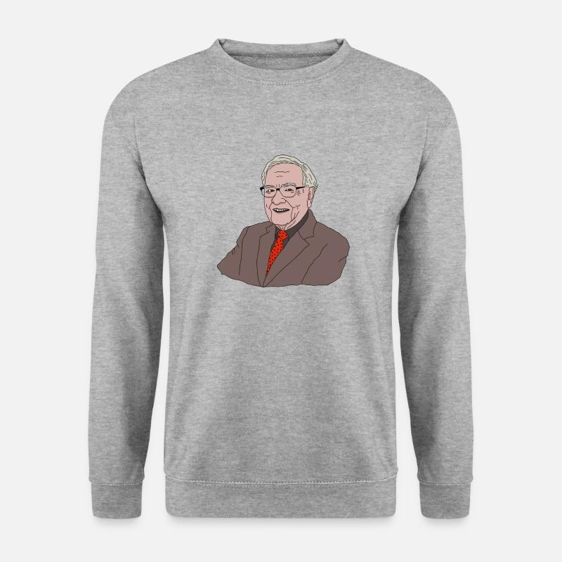 Warren Buffett - Unisex Pullover - Weißgrau meliert