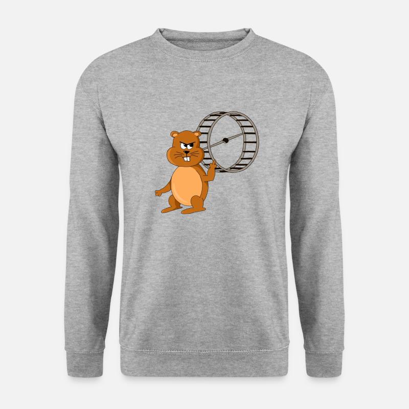 Hamsterrad - Unisex Pullover - Weißgrau meliert